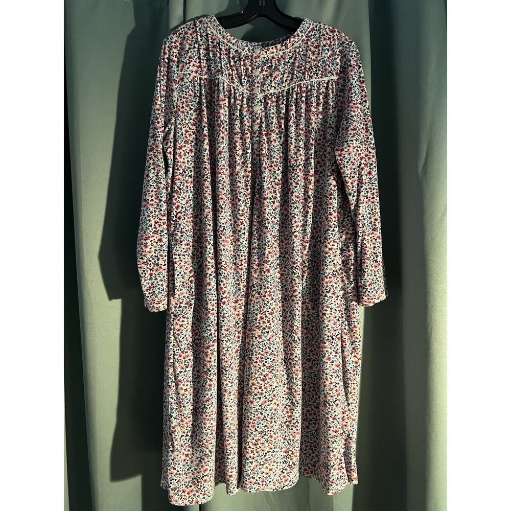 Aria Collection Long Sleeve Floral Super Soft Ballet Nightgown L